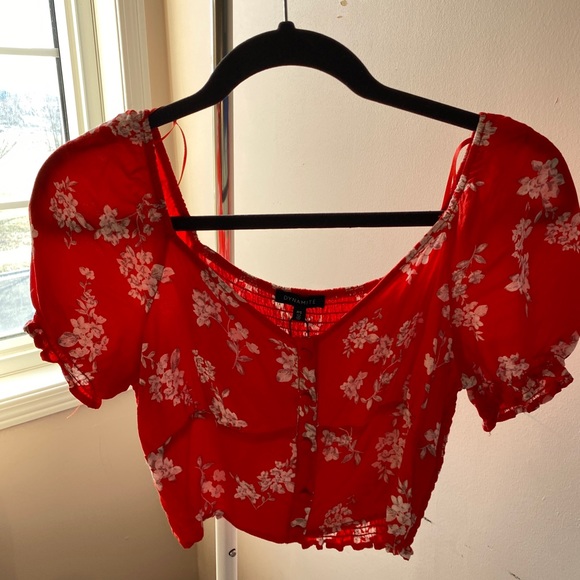 DYNAMITE square neck floral blouse - Picture 5 of 6